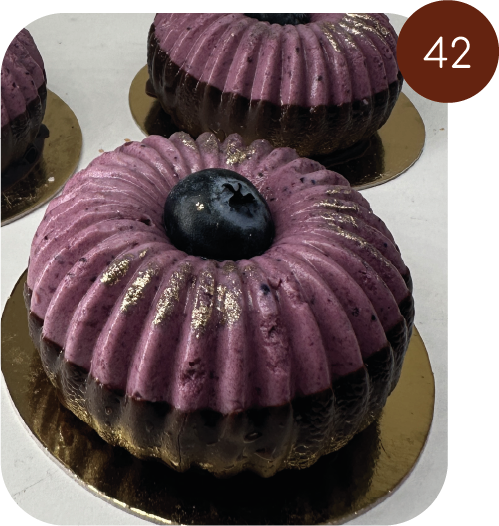 Чорничне суфле з молочним шоколадом і кульками чорниці, №42